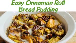 cinnanmon roll bread pudding recipe
