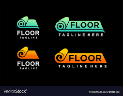 carpet roll logo with floor lettering