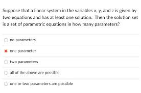 solved suppose that a linear system in