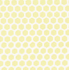 yellow small hexagon tile flooring on