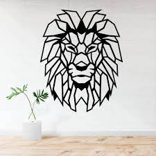 Metal Lion Head Decor Wall Hanging