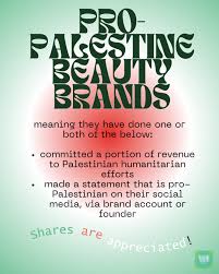 pro palestinian beauty brands