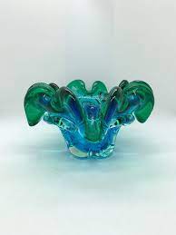 Lorraine Glass Bowl In Blue And Green
