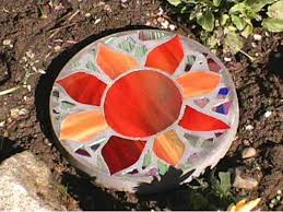 stained glass stepping stone