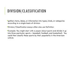 rhetorical modes ppt division classification
