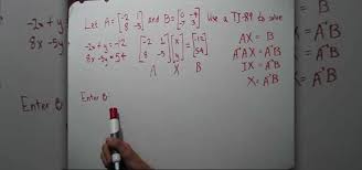 Matrix Algebra With A Ti 89 Calculator