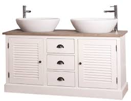As well as providing a space for a vessel or countertop sink, they have the added benefit of utilizing an otherwise wasted area. Casa Padrino Country Style Double Washbasin Vanity Unit With 2 Doors And 3 Drawers Cream Natural 150 X 51 X H 75 Cm Country Style Bathroom Furniture