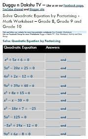 solve quadratic equation