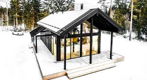 modern log home in finland 2