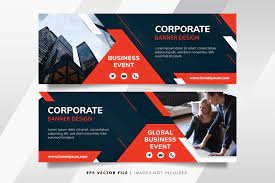 red business banner design graphic by