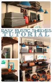Remodelaholic Easy Rustic Wall Shelves