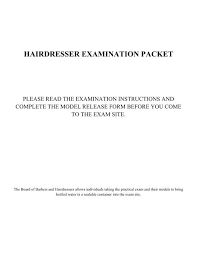 hairdresser examination packet alaska