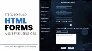 build forms in html and style using css