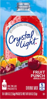 Kroger Crystal Light Fruit Punch Drink Mix Packets 10 Count 0 9 Oz
