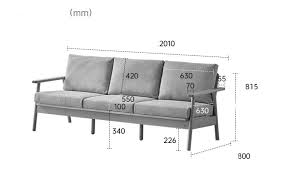 Solidwood Seattle 3 Seater Sofa Grey