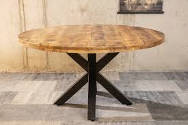 Rustic Mango Wood Round Dining Table