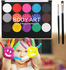 kids face paint kit 15 colours non