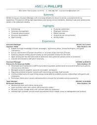 Examples Of Resumes For Restaurant Jobs Restaurant Assistant Manager