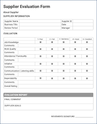 Supplier Evaluation Form Example Tools And Benefits