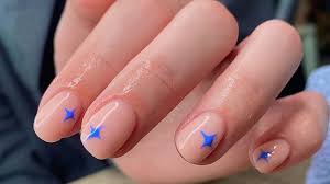 blue stars nail art tutorial beauty
