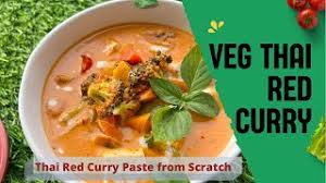 veg thai red curry with red curry paste