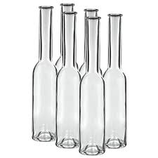 6 Liquor Bottles With Corks Set