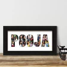 name customized collage photo frame