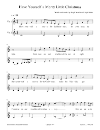 Download and print in pdf or midi free sheet music for we wish you a merry christmas by misc christmas arranged by nccng2001 for violin (solo). Have Yourself A Merry Little Christmas Sheet Music For Violin String Duet Musescore Com