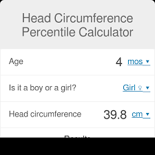 head cirference percentile calculator