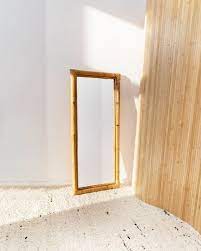 Xl Wall Mirror Made Of Bamboo Wood Made