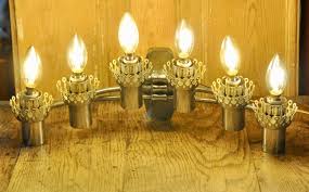 Chrome 6 Light Wall Sconce 1960s For