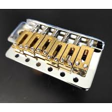 Chrome Stratocaster tremolo with solid brass block and 10.5mm saddles.