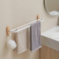 1pc 50cm White Oak Towel Bar Bathroom