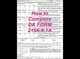 How to Create a NCOER Support Form DA Form 2166-9-1A - YouTube