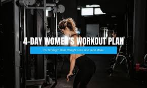 4 day workout routine for women with