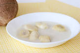 bananas simmered in jasmine scented coconut milk