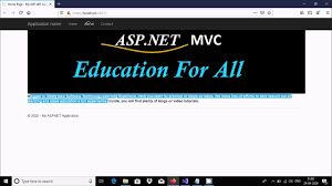 create simple in asp net mvc