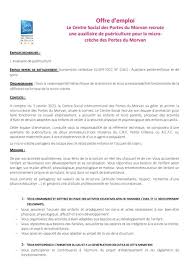 offre d emploi auxiliaire de