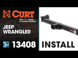 Trailer Hitch Install: CURT 13408 on Jeep Wrangler - YouTube