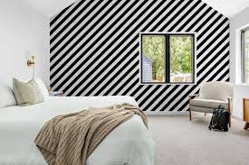 Black White Wallpaper Striped Diagonal
