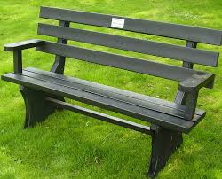 Recycled Plastic Memorial Bench