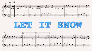 Moonlight sonata (1st mvt) (easy version) trad. Let It Snow Free Piano Sheet Music Video Youtube