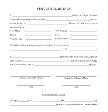 Free Automobile Bill Of Sale Template Energycorridor Co