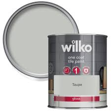 wiko taupe gloss one coat tile paint
