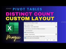 get distinct count in pivot with