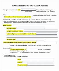 Event Planning Contract Template Free Lovely Event Contract