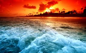 magical ocean sunset wallpaper beach