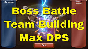Castle Clash Boss Battle Team Building Max Dps Gameplay