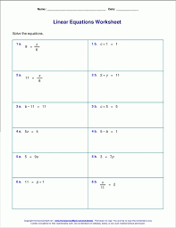 Solving Equations Worksheet Answers