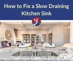 slow draining kitchen sink not clogged